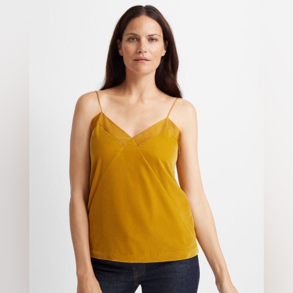 Velvet Camisole NWT Club Monaco Size XS Gold